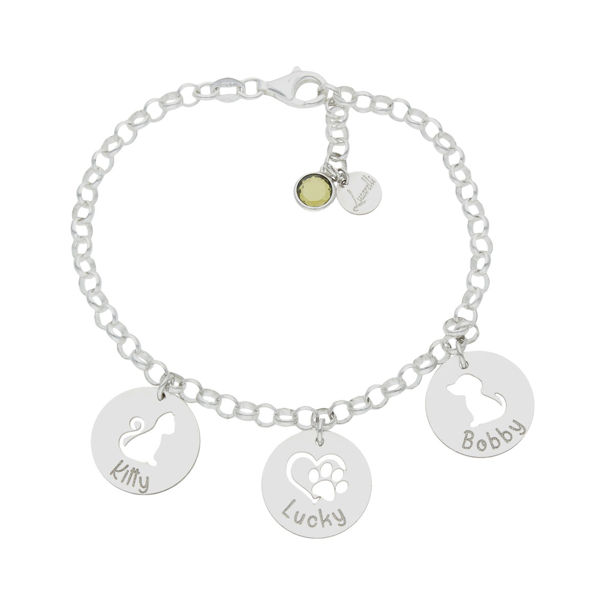 Ideas de Pulseras de Plata de ley MI HISTORIA montadas 3