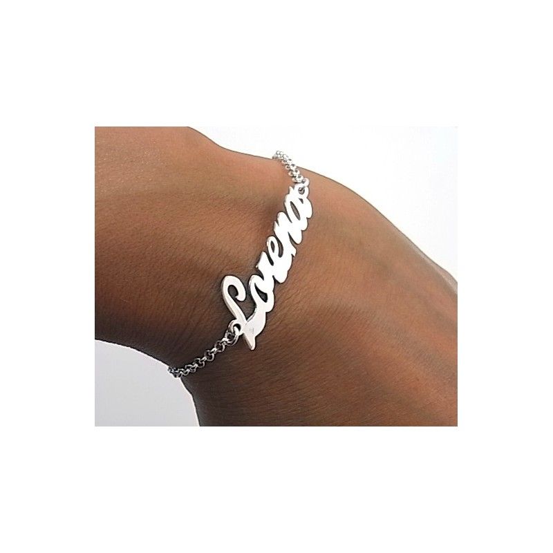 Pulsera de Plata con nombre 3