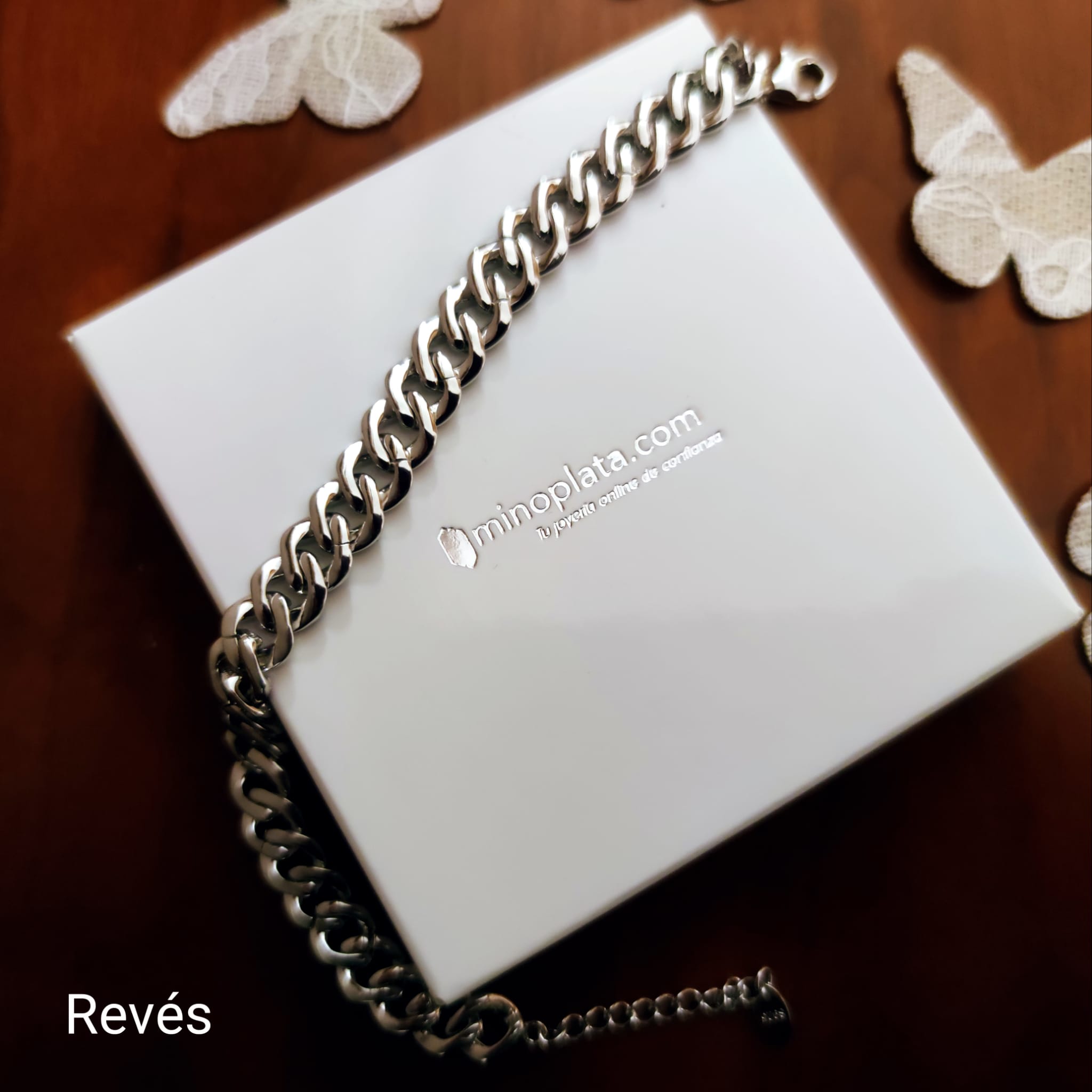 Pulsera de mujer en Plata de ley rodiada eslabones con Circonitas colores 3
