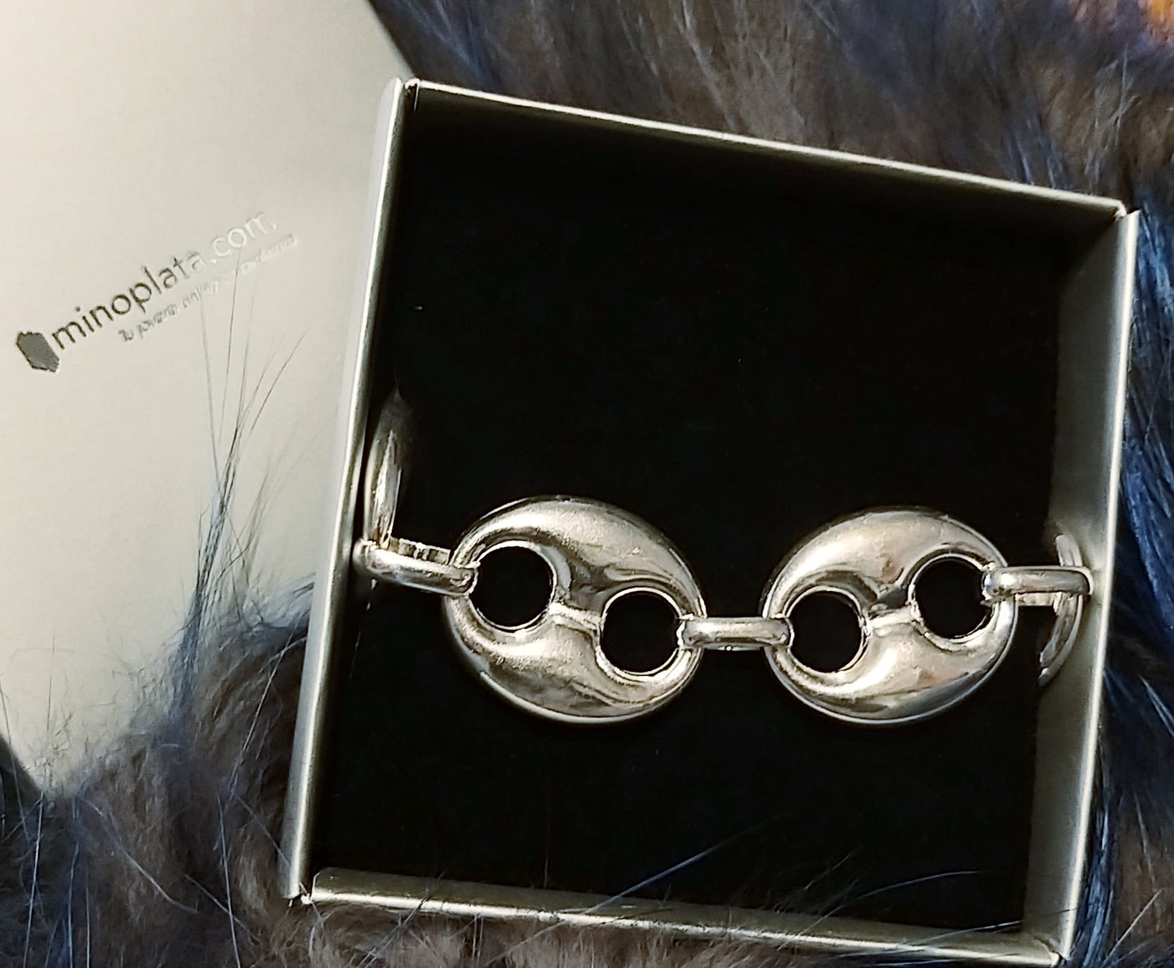 Pulsera de Plata de ley con eslabón calabrote grande 3