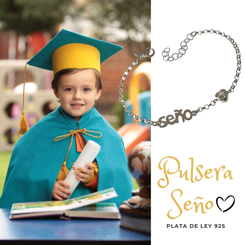 Pulsera de Plata de ley con corazón Circonita para la seño 5