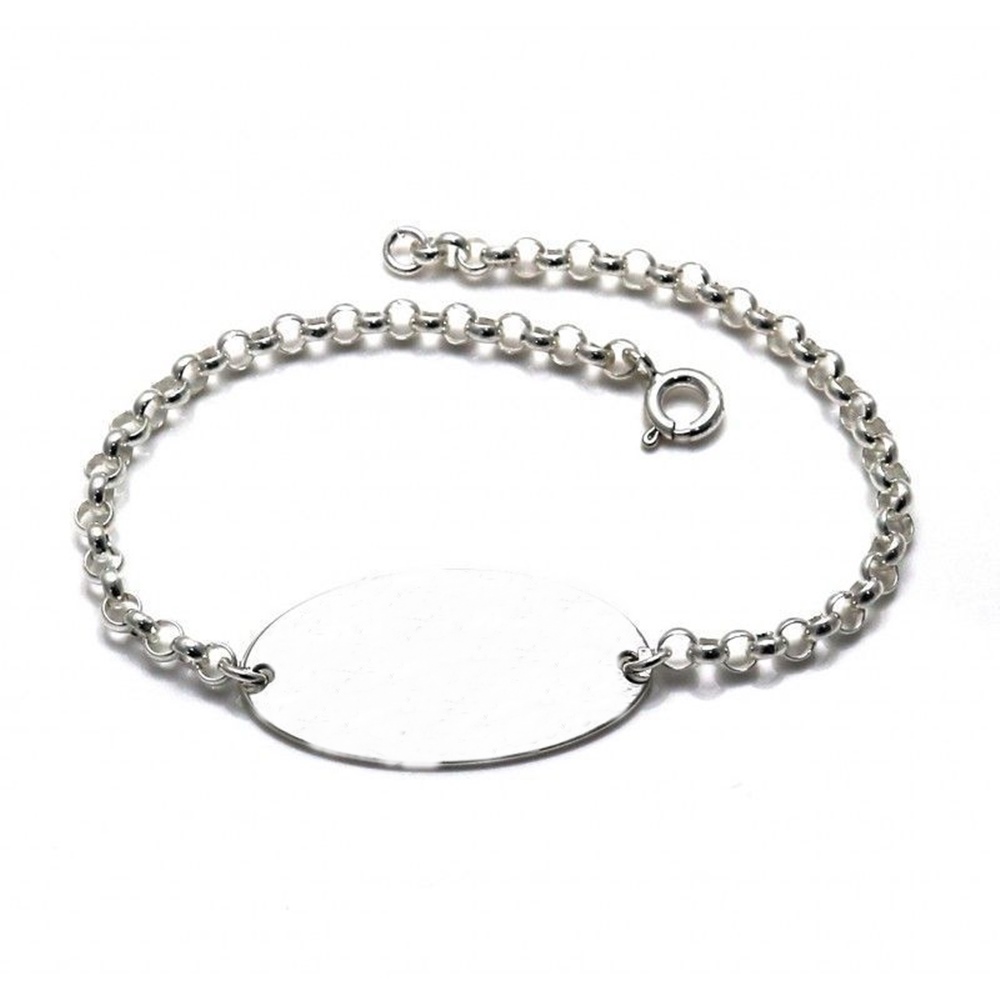Pulsera de Plata de ley Personalizada en Castellano, Inglés...