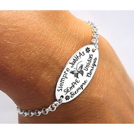 Pulsera para amigas en Plata de ley 