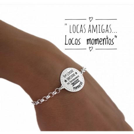 Pulsera de Plata de ley con mensaje 