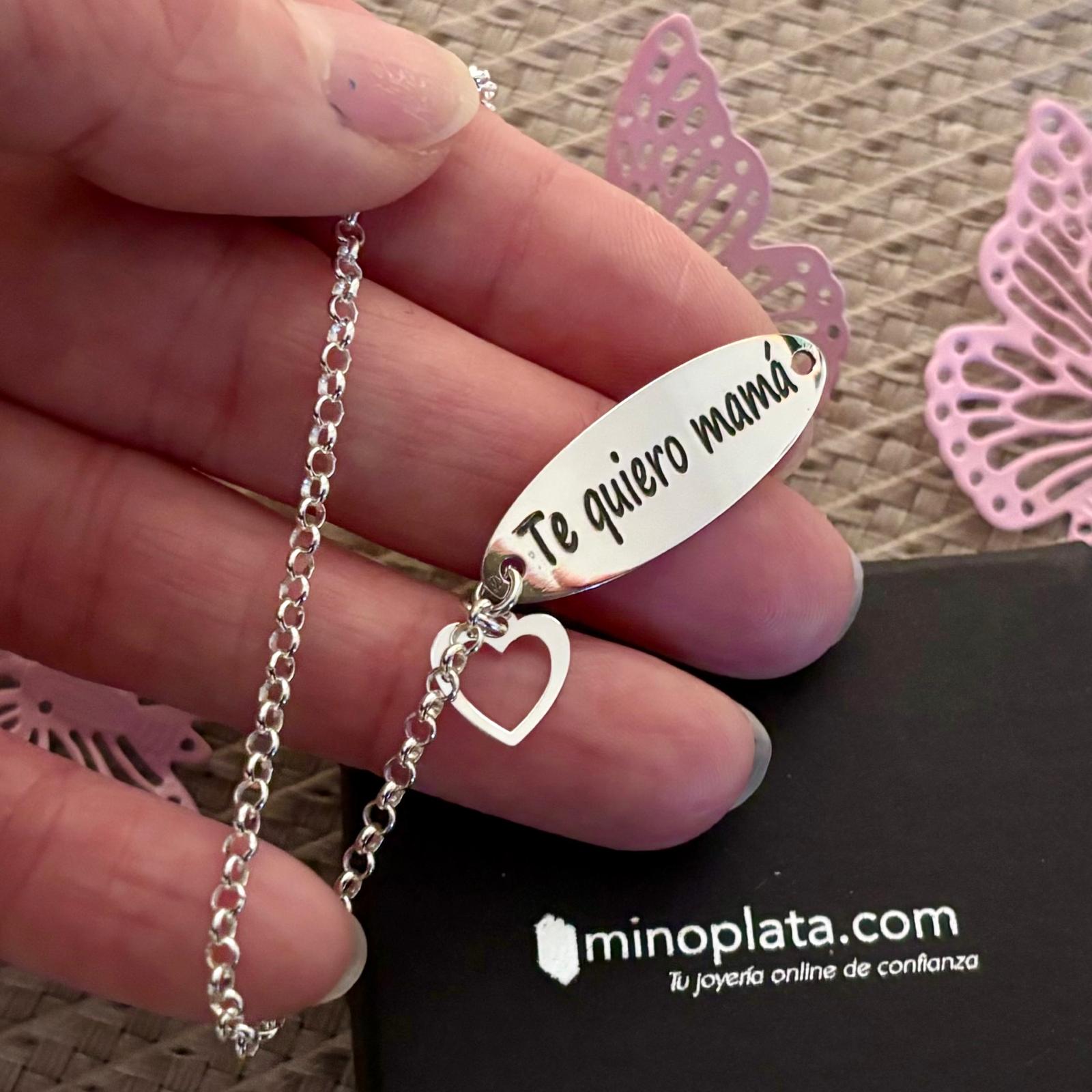 Pulsera Te quiero mamá de Plata_1