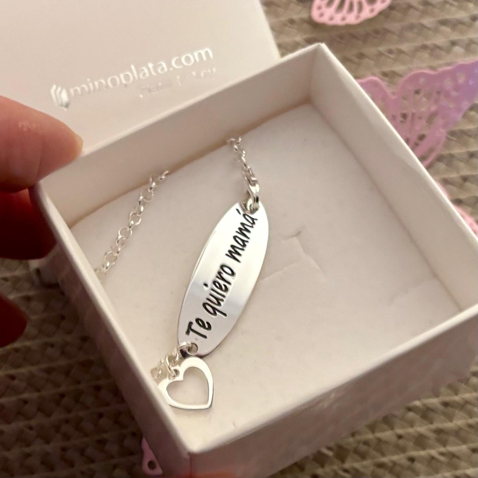 Pulsera Te quiero mamá de Plata 3
