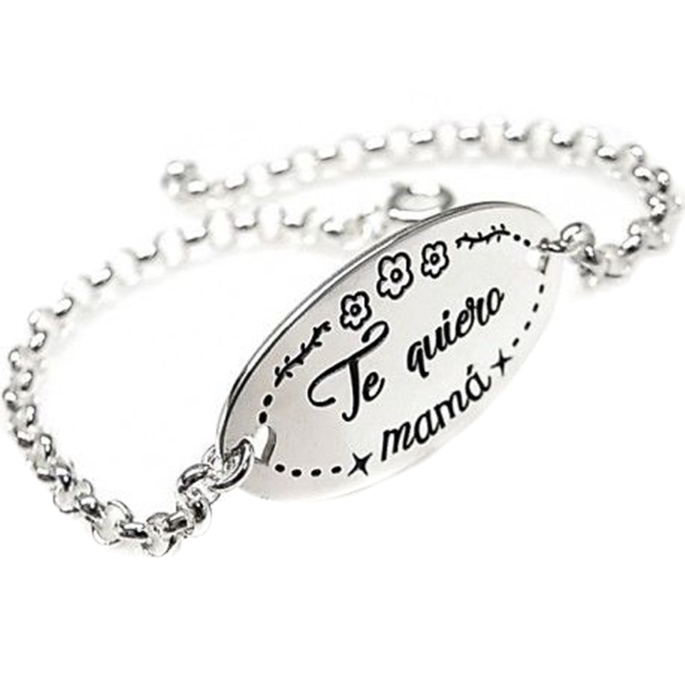 Pulsera de Plata Te quiero mamá