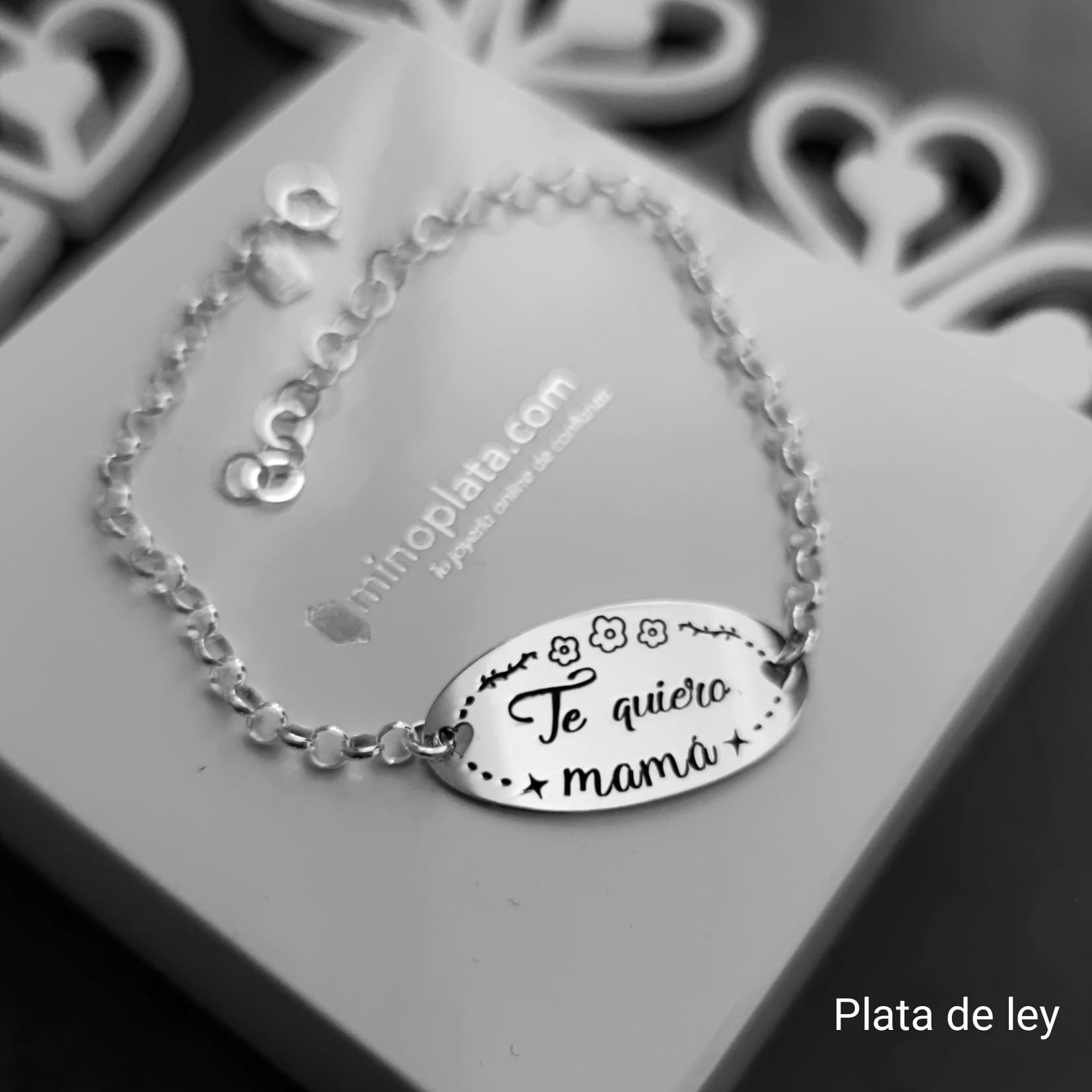 Pulsera de Plata Te quiero mamá 2