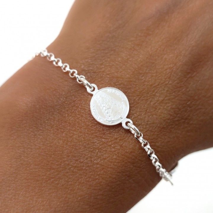Pulsera Virgen del Rocío de Plata de ley 1
