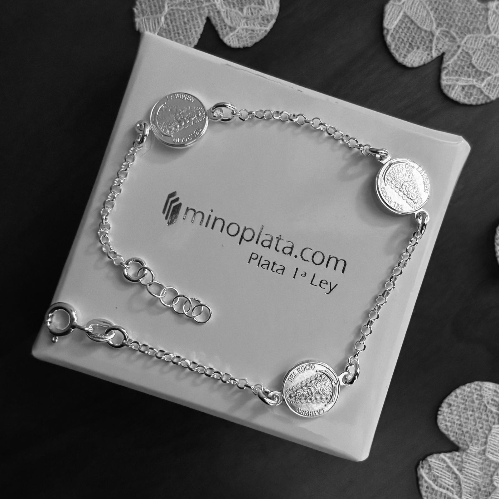 Pulsera Virgen del Rocío de Plata de ley 3