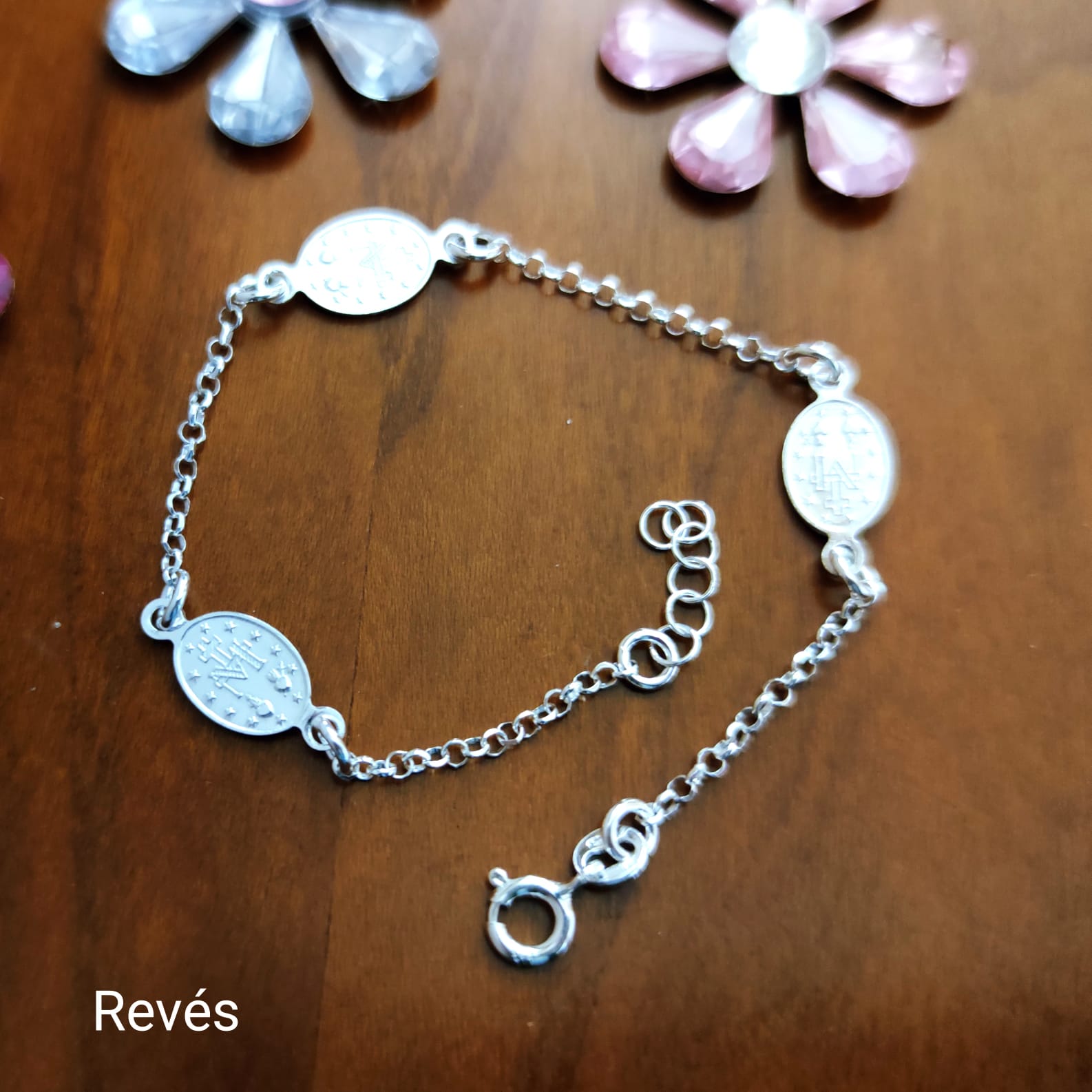 Pulsera Virgen Milagrosa de Plata de ley_1
