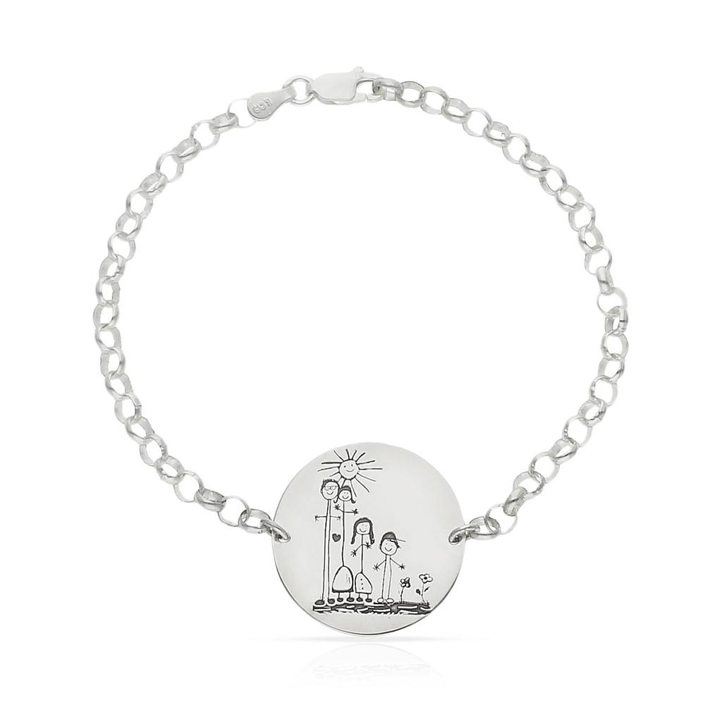 Pulsera de Plata de ley 925 con Tu Dibujo