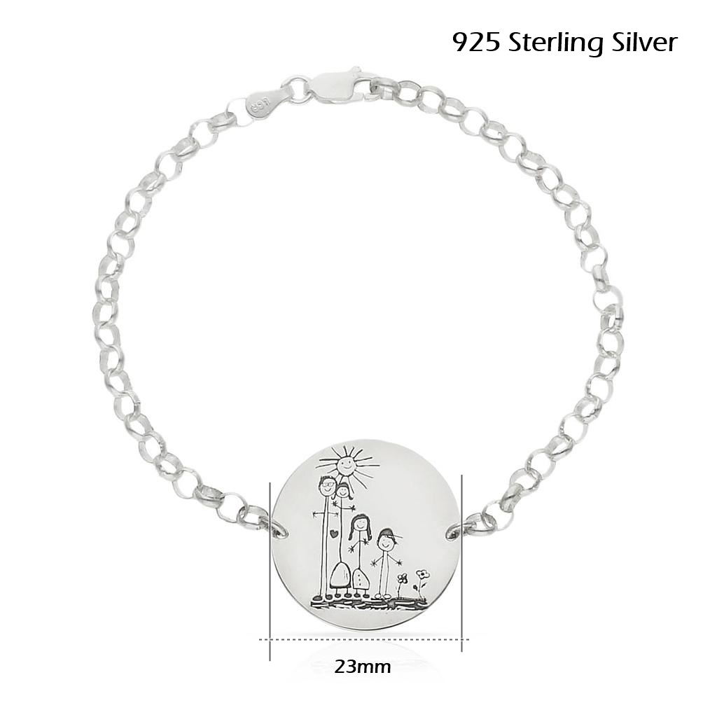 Pulsera de Plata de ley 925 con Tu Dibujo 2