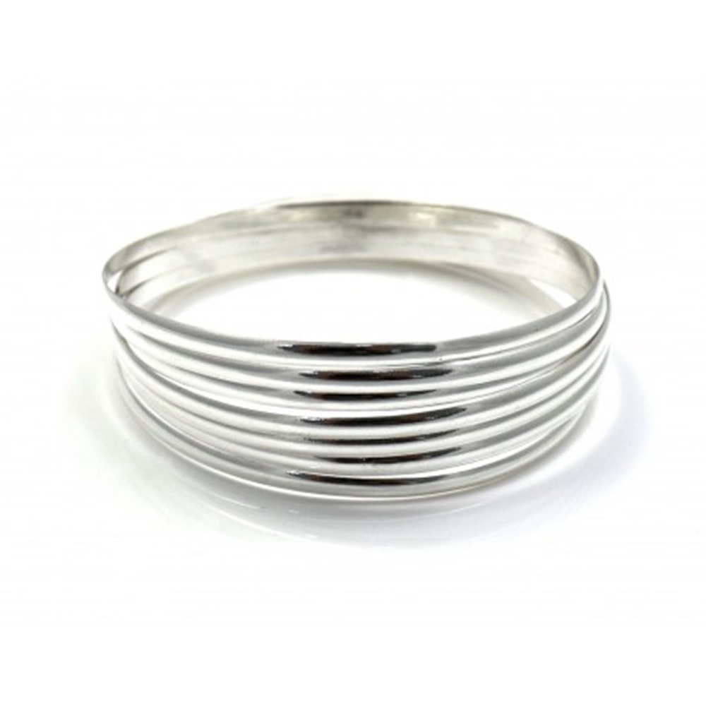 Conjunto de 7 Pulseras de Plata de ley Semanario 3mm y 55m (Talla XS)