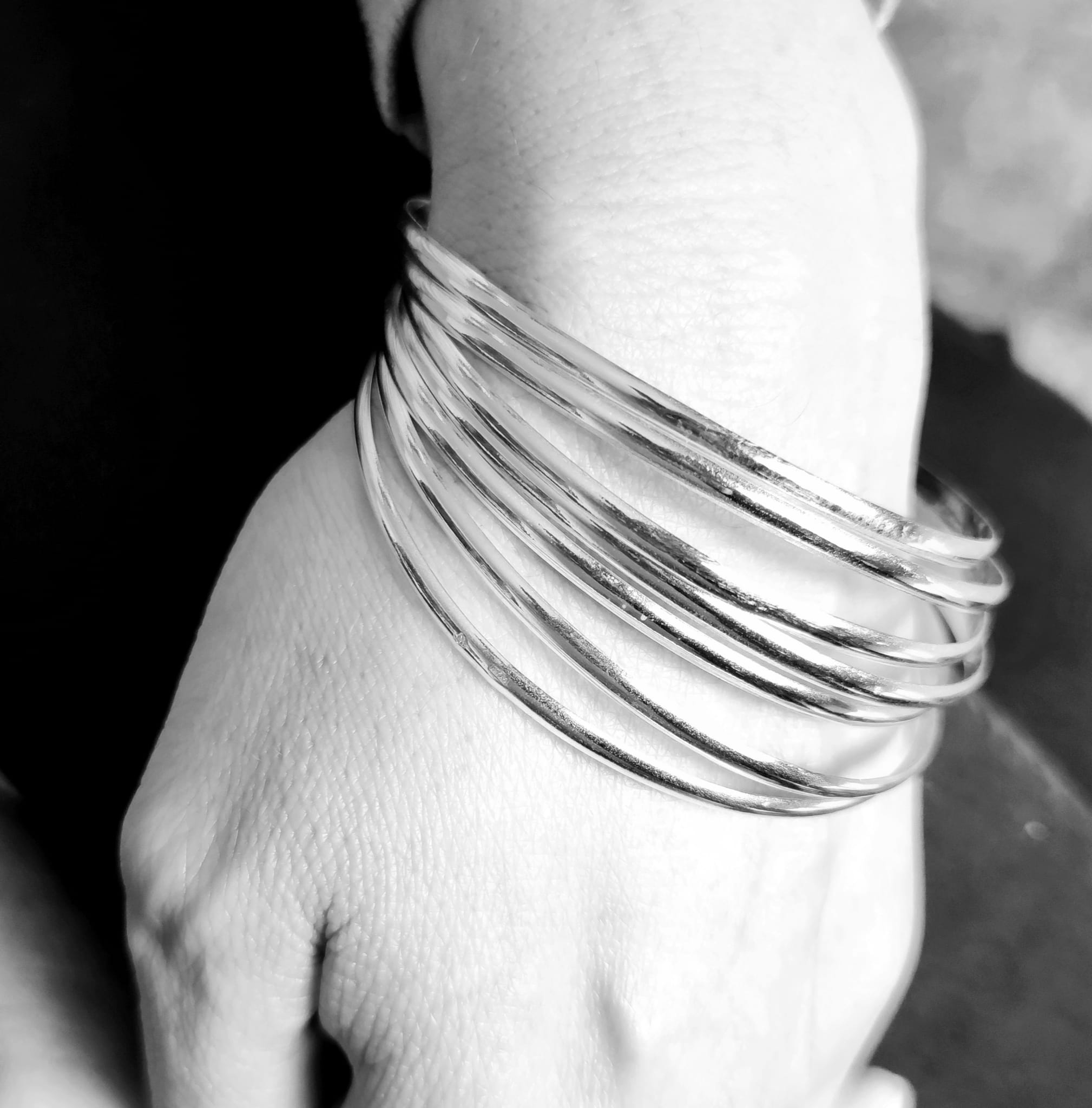 Conjunto de 7 Pulseras de Plata de ley Semanario 3mm y 55m (Talla XS) 2