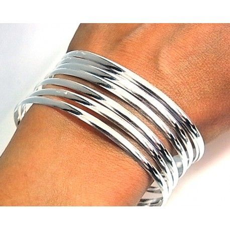 Conjunto de 7 Pulseras de Plata de ley Semanario 3mm y 55m (Talla XS) 4