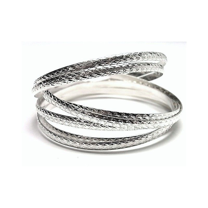 Pulseras Semanario en Plata de ley tallada 4 Mm. y 70 Mm. 1