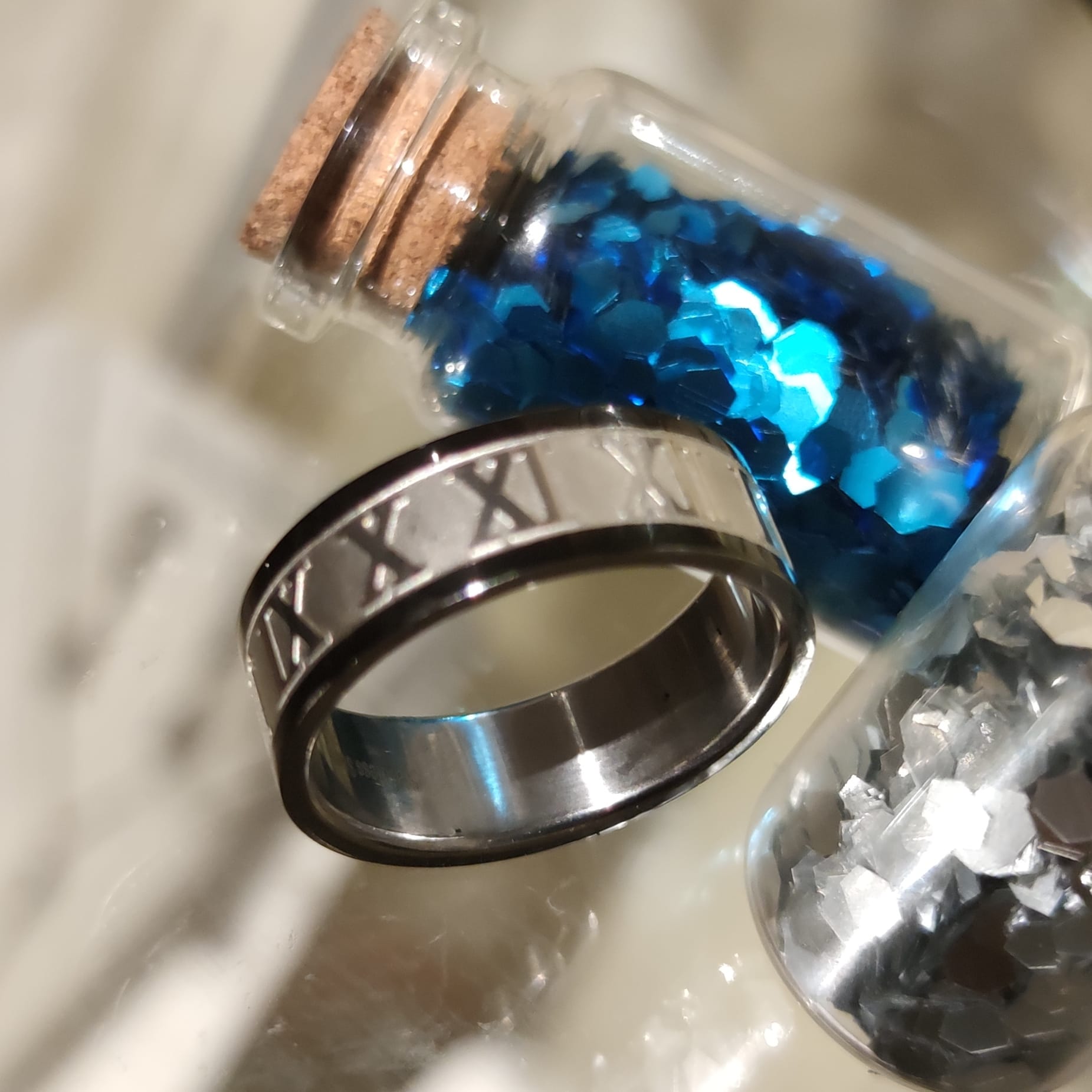 Anillo en Acero Inoxidable con Numeros Romanos 1