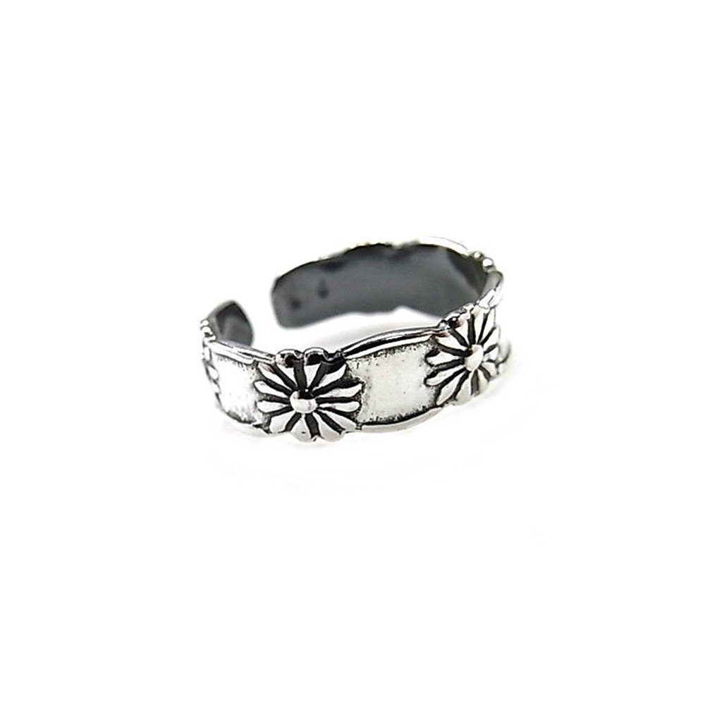 Anillo de Plata oxidada para el dedo del pie