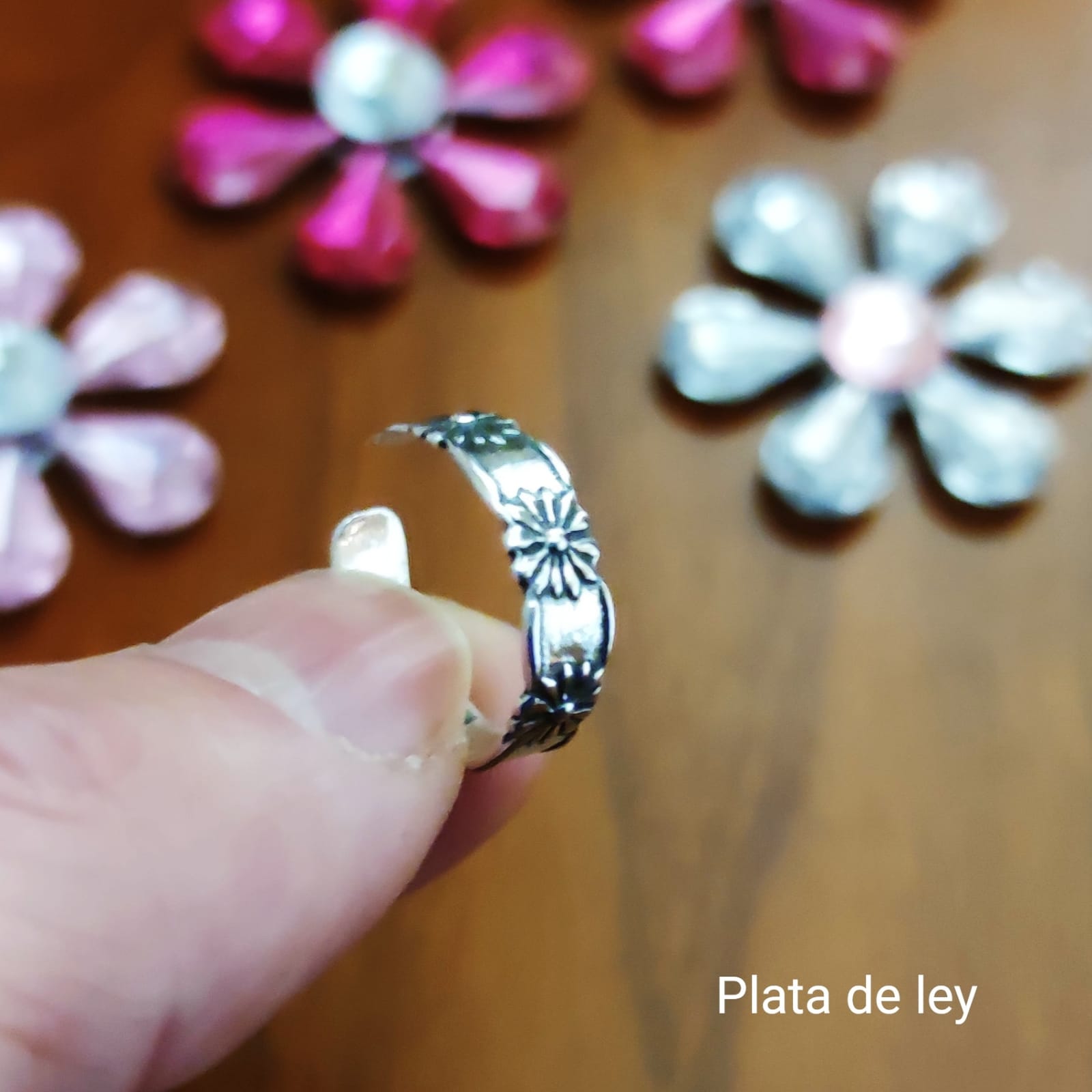 Anillo de Plata oxidada para el dedo del pie 1