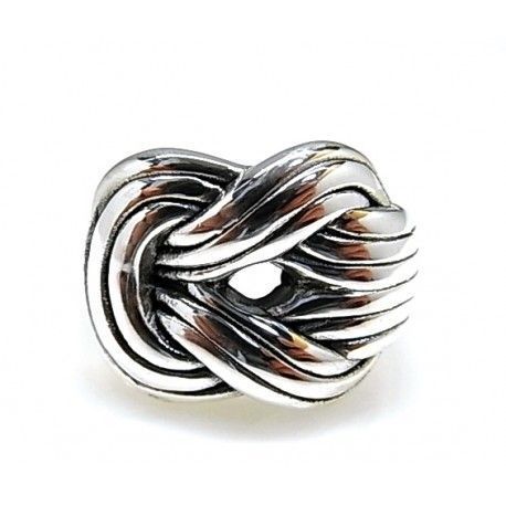 Anillo de Plata de ley nudo acabado envejecido