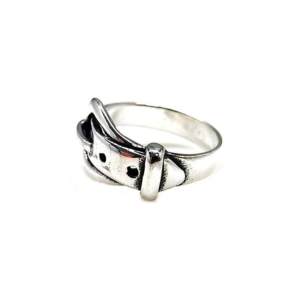 Anillo hebilla de Plata de ley envejecida