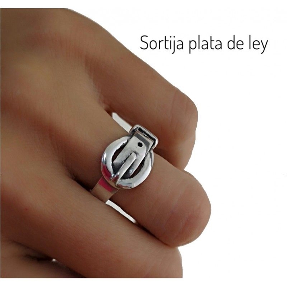Anillo hebilla de Plata de ley envejecida 1