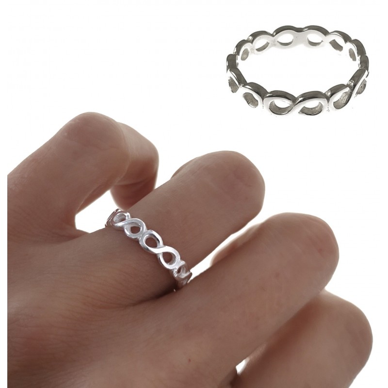 Anillo infinitos de Plata de ley_1