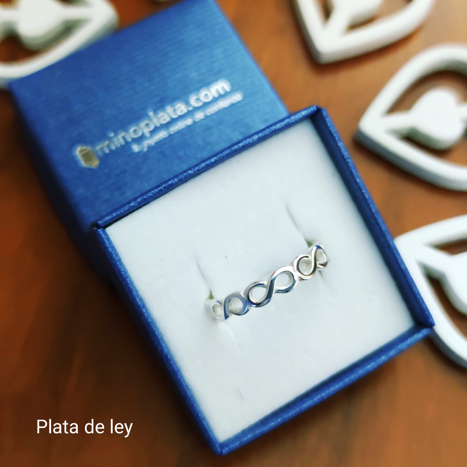 Anillo infinitos de Plata de ley 5
