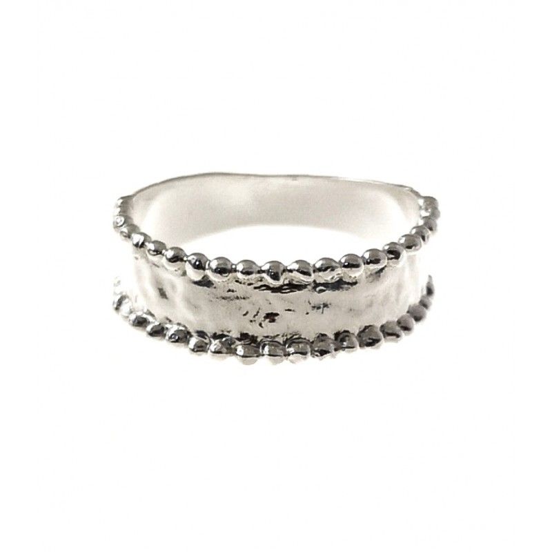Anillo de Plata de ley martilleada