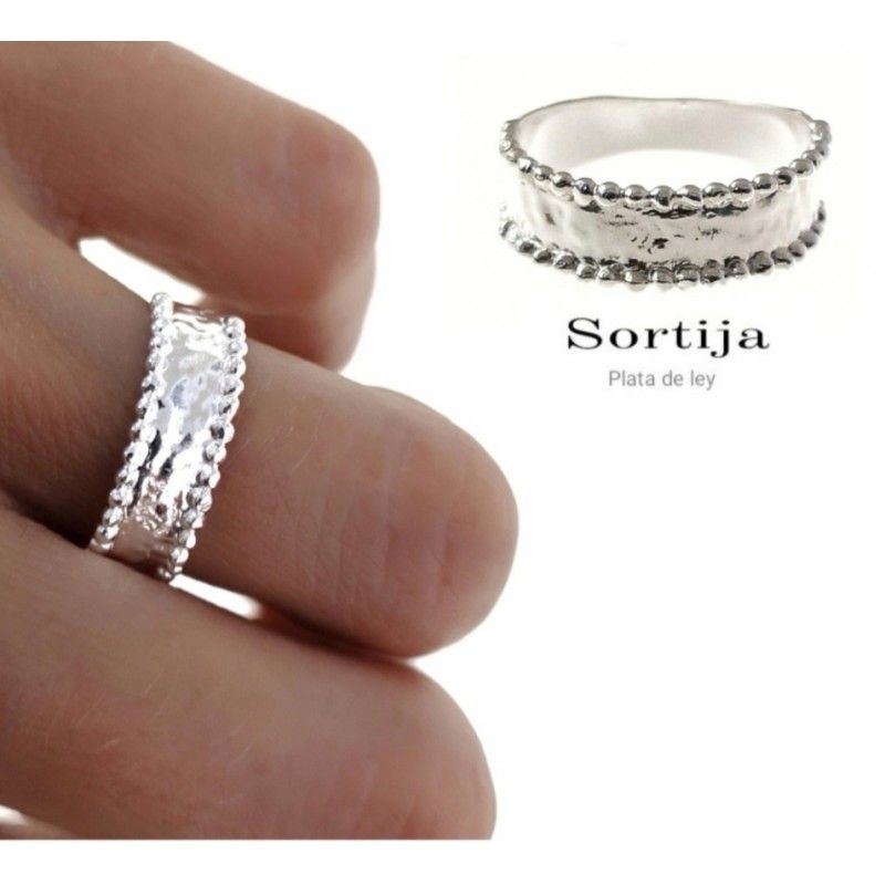 Anillo de Plata de ley martilleada_1