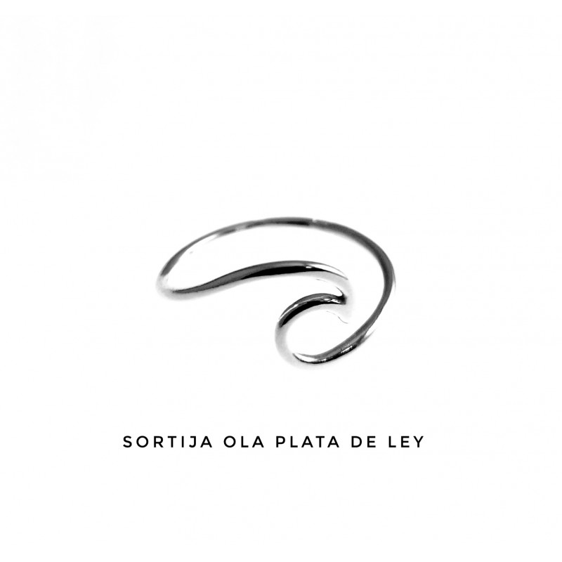 Sortija ola de Plata de ley 1