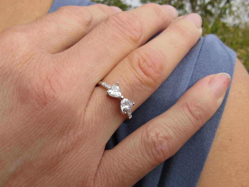 Anillo lazo de Plata de ley rodiada con Circonitas 2