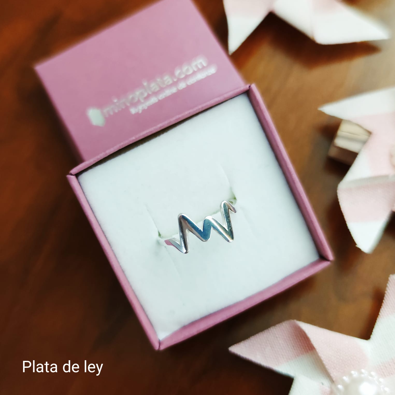 Anillo fino electro de Plata de ley 5