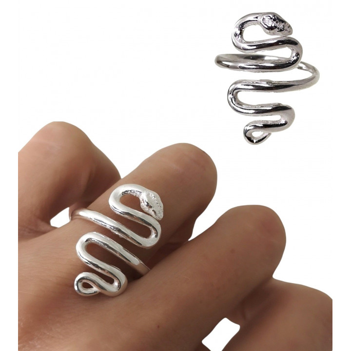 Anillo serpiente de Plata de ley 925_1