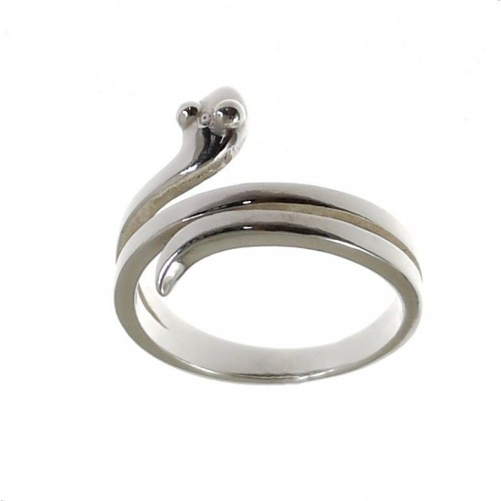 Anillo serpiente de Plata de ley lisa