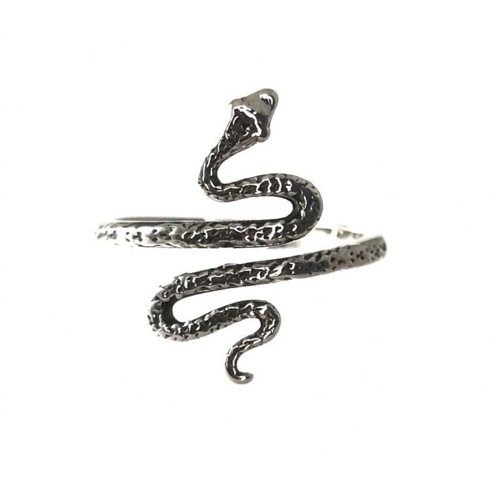 Sortija serpiente de Plata de ley oxidada