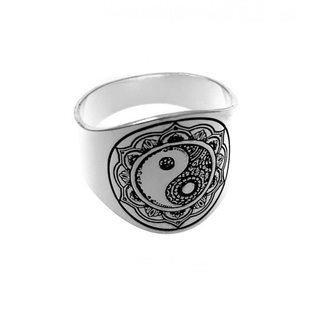 Anillo Yin Yang de Plata de ley