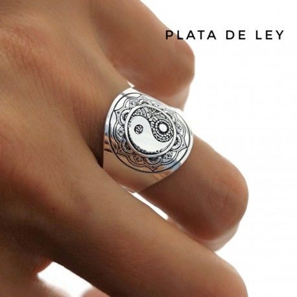 Anillo Yin Yang de Plata de ley 1