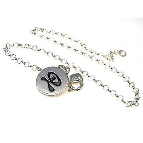 Pulsera tobillera en Plata de ley con Indalo colgante 1