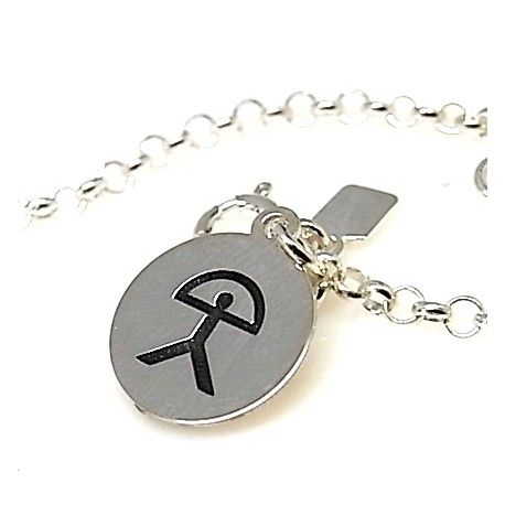 Pulsera tobillera indalo de Plata de ley 1