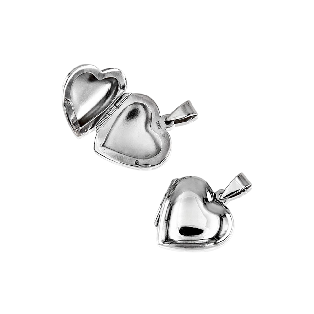 Colgante guarda fotos corazón 19mm x 19mm de Plata de ley 925