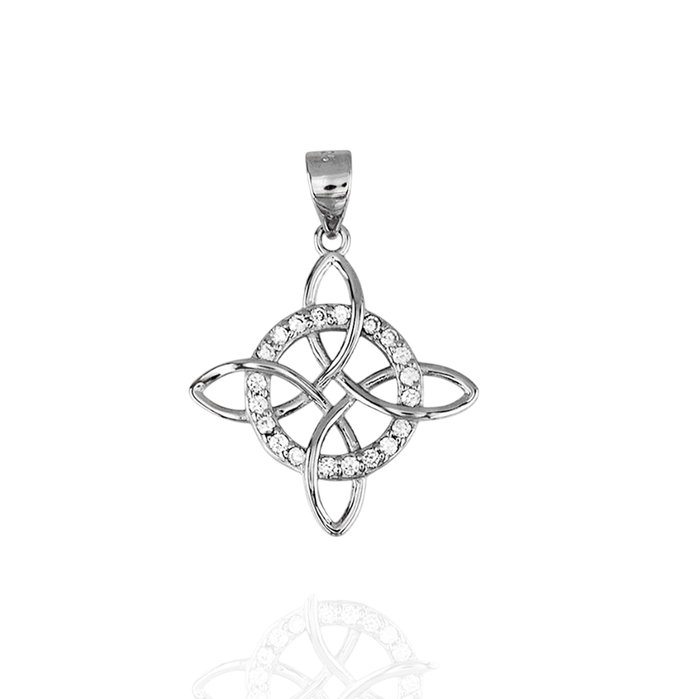 Colgante nudo de brujas de Plata rodiada con Circonitas 20mm