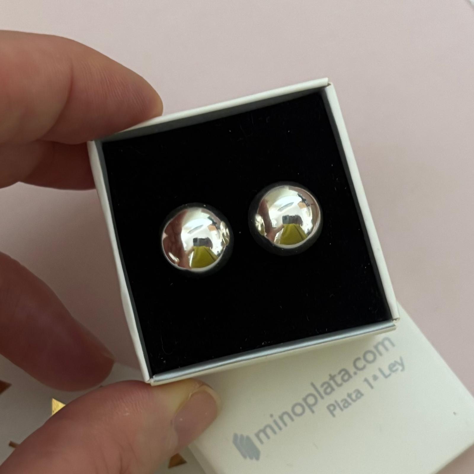Pendientes de Plata Bola 12 mm. 4
