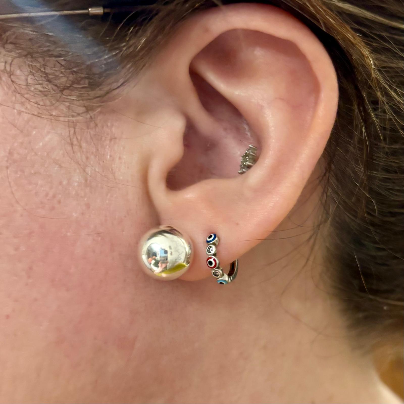 Pendientes de Plata Bola 12 mm. 5