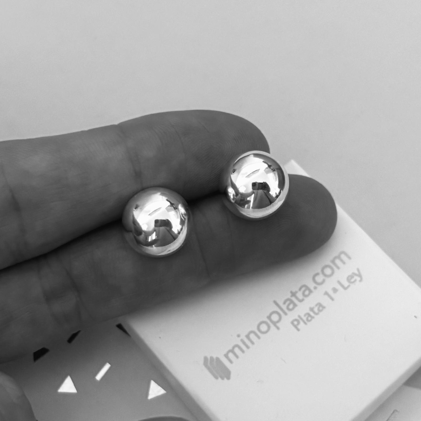 Pendientes de Plata Bola 12 mm. 2