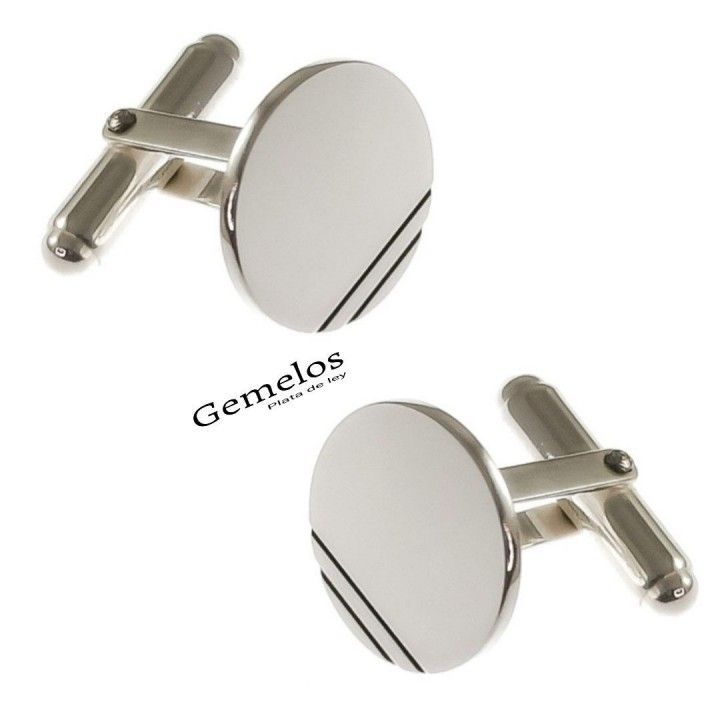 Gemelos para camisa de Plata de ley 925