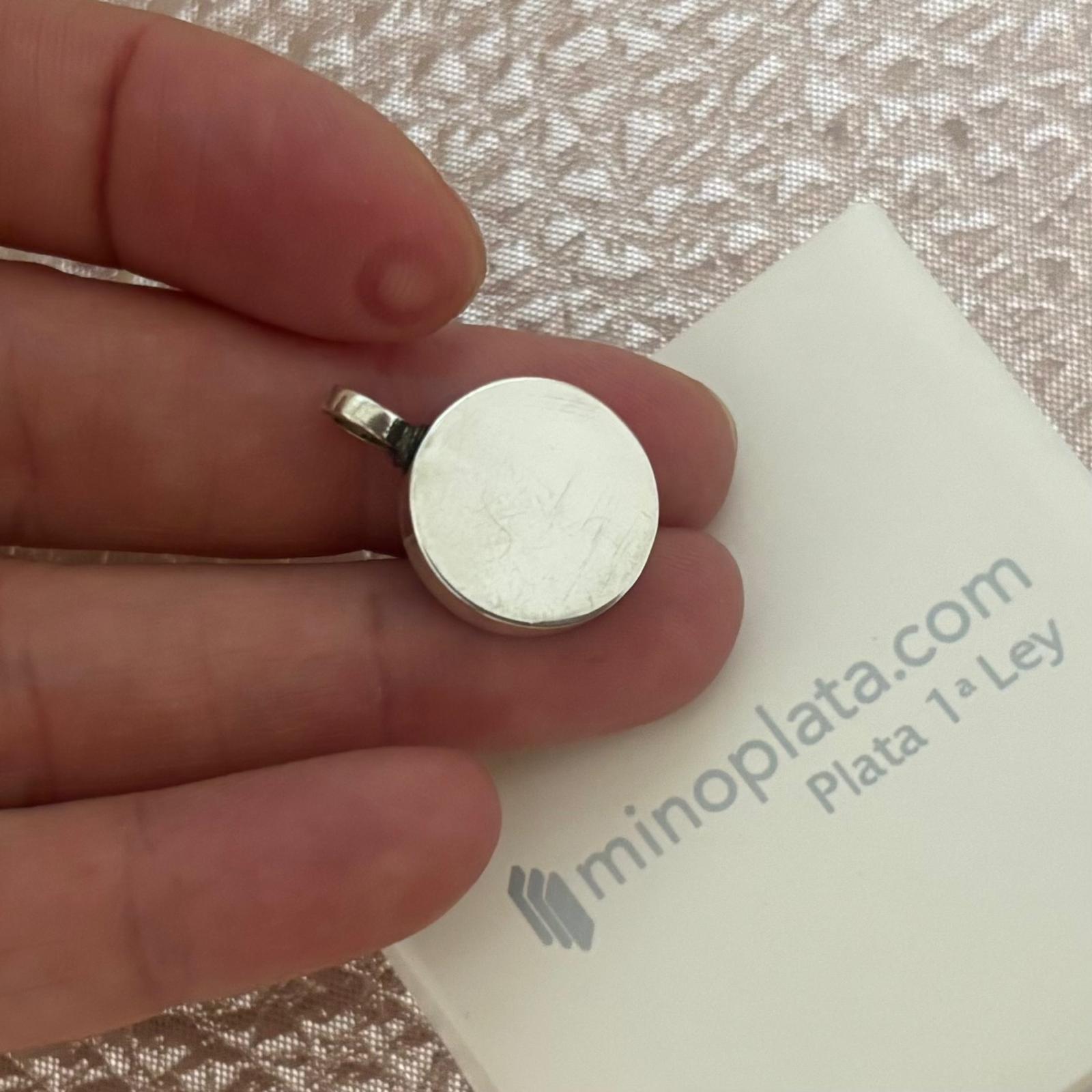 Guardacenizas colgante huella perro de Plata de ley 925 5