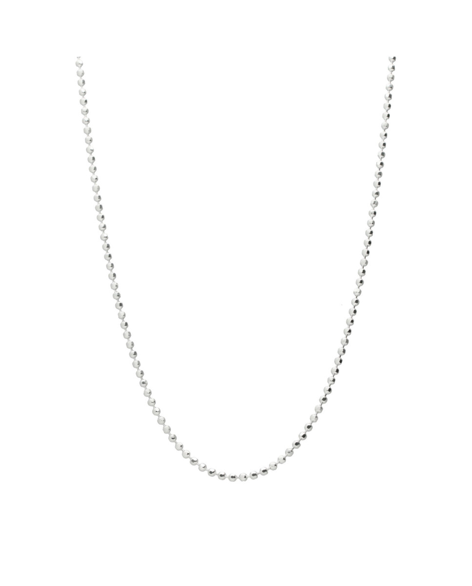 Cadena 50cm bolitas diamantadas de Plata de ley 925
