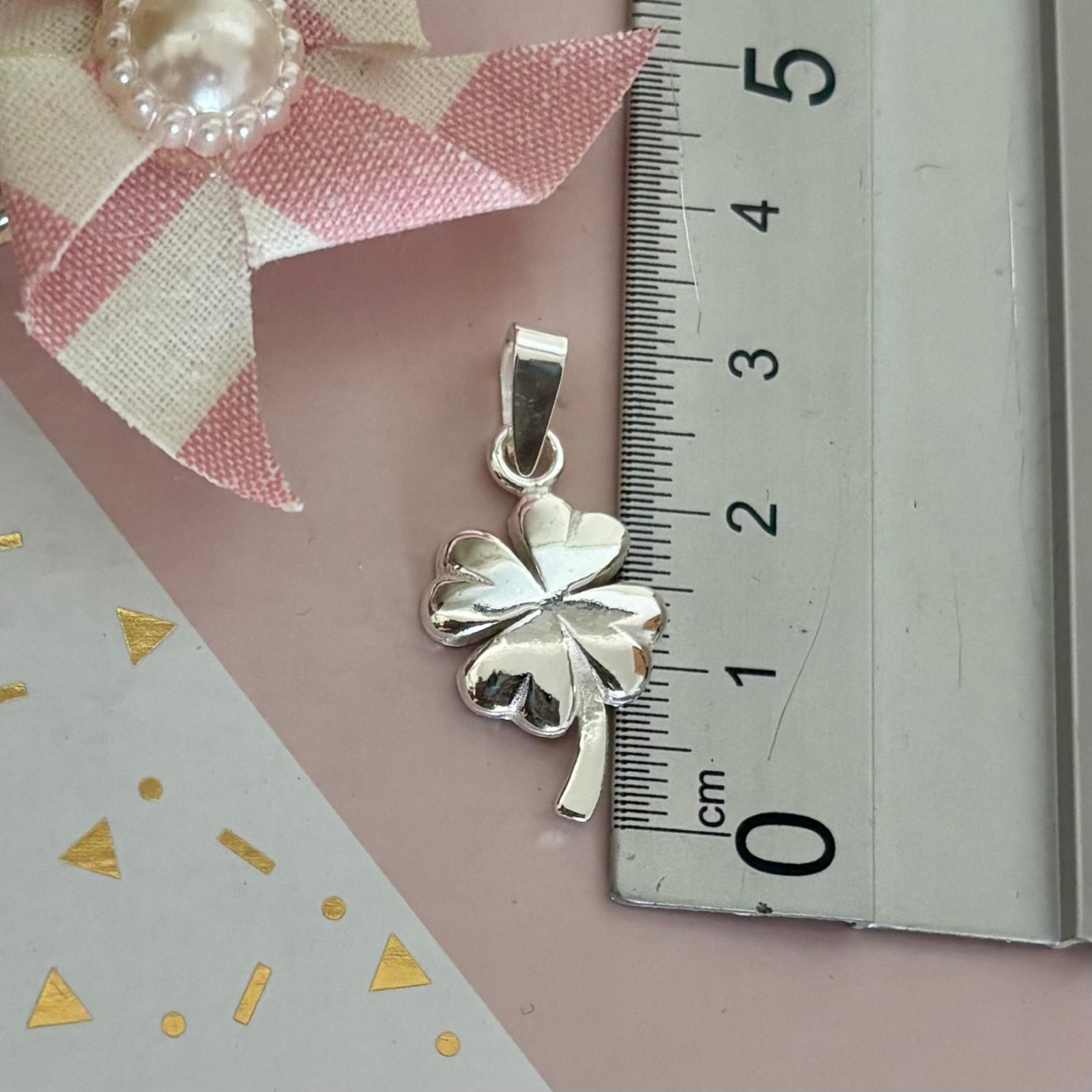 Colgante trébol de Plata de ley 925 3